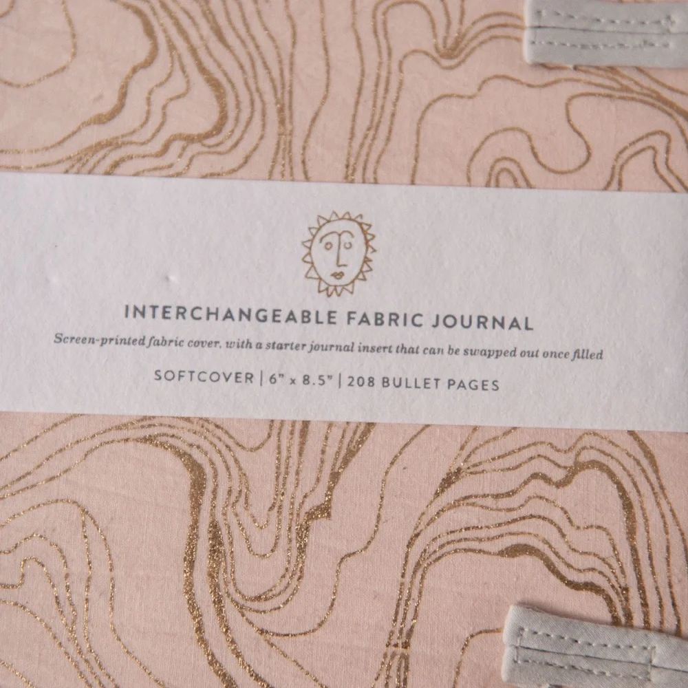 Print Fresh Softcover Fabric Bullet Journal with Loop Closures